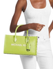 Michael Michael Kors Mirella Medium Pebbled Leather Satchel Lime