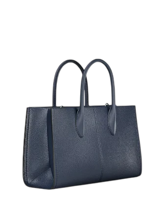 Michael Michael Kors Mirella Medium Pebbled Leather Satchel Navy