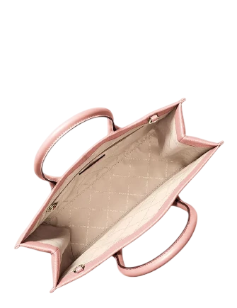 Michael Michael Kors Mirella Medium Pebbled Leather Tote Bag Powder Blush