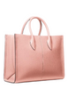 Michael Michael Kors Mirella Medium Pebbled Leather Tote Bag Powder Blush