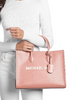 Michael Michael Kors Mirella Medium Pebbled Leather Tote Bag Powder Blush