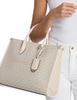 Michael Michael Kors Mirella Medium Signature Logo Tote Bag Light Cream