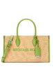 Michael Michael Kors Mirella Medium Woven Satchel Lime