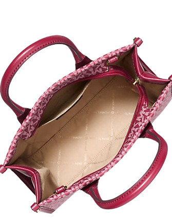 Michael Michael Kors Mirella Small Ombre Signature Logo Crossbody Bag Cherry