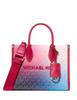 Michael Michael Kors Mirella Small Ombre Signature Logo Crossbody Bag  Dark Raspberry 