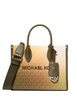 Michael Michael Kors Mirella Small Ombre Signature Logo Crossbody Bag Olive Combo