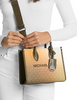 Michael Michael Kors Mirella Small Ombre Signature Logo Crossbody Bag Olive Combo