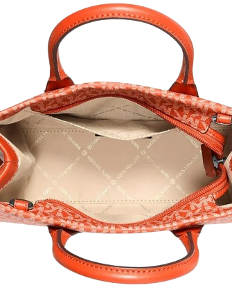 Michael Michael Kors Mirella Small Ombre Signature Logo Crossbody Bag Red Clay