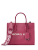 Michael Michael Kors Mirella Small Pebbled Leather Convertible Crossbody Bag Dark Raspberry
