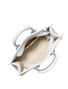 Michael Michael Kors Mirella Small Rainbow Logo Embossed Convertible Crossbody Bag Light Cream