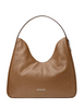Michael Michael Kors Nayla Medium Pebbled Leather Hobo Shoulder Bag Driftwood