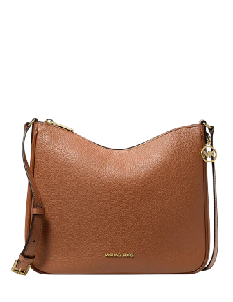 Michael Michael Kors Nayla Medium Pebbled Leather Messenger Bag Luggage