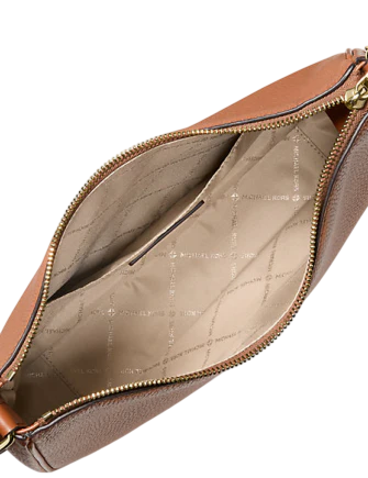 Michael Michael Kors Nayla Medium Pebbled Leather Messenger Bag Luggage