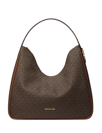 Michael Michael Kors Nayla Medium Signature Logo Shoulder Bag Brown