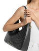 Michael Michael Kors Nayla Medium Woven Shoulder Bag Black