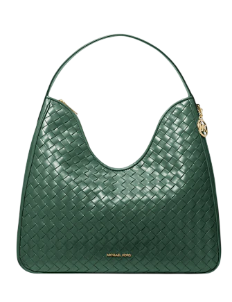Michael Michael Kors Nayla Medium Woven Shoulder Bag Moss