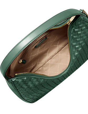 Michael Michael Kors Nayla Medium Woven Shoulder Bag Moss