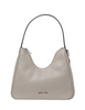 Michael Michael Kors Nayla Small Pebbled Leather Hobo Shoulder Bag Pearl Grey