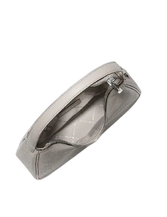 Michael Michael Kors Nayla Small Pebbled Leather Hobo Shoulder Bag Pearl Grey