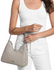 Michael Michael Kors Nayla Small Pebbled Leather Hobo Shoulder Bag Pearl Grey