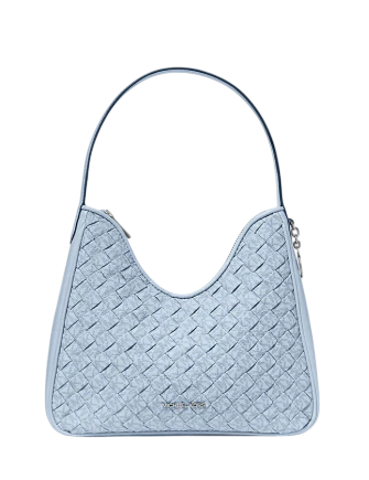 Michael Michael Kors Nayla Small Woven Signature Logo Hobo Shoulder Bag