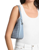 Michael Michael Kors Nayla Small Woven Signature Logo Hobo Shoulder Bag Pale Ocean