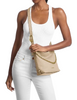 Michael Michael Kors Nolita Small Pebbled Leather Bucket Tote Bag Khaki