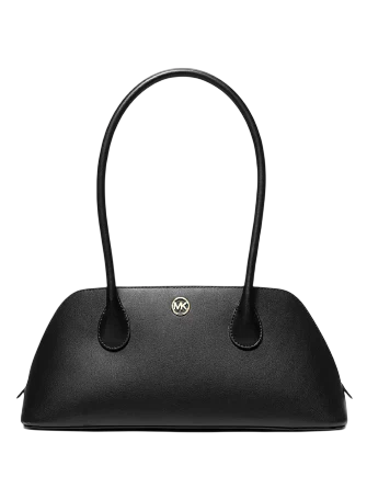 Michael Michael Kors Petra Medium Leather Shoulder Bag Black