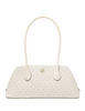 Michael Michael Kors Petra Medium Signature Logo Shoulder Bag Light Cream