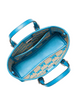 Michael Michael Kors Quinn Small Striped Canvas Convertible Crossbody Bag Milos Blue