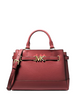 Michael Michael Kors Reed Small Pebbled Leather Satchel Dark Cherry