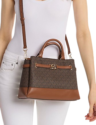 Michael Michael Kors Reed Small Signature Logo Satchel Brown
