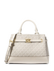 Michael Michael Kors Reed Small Signature Logo Satchel Light Cream
