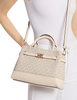 Michael Michael Kors Reed Small Signature Logo Satchel Light Cream