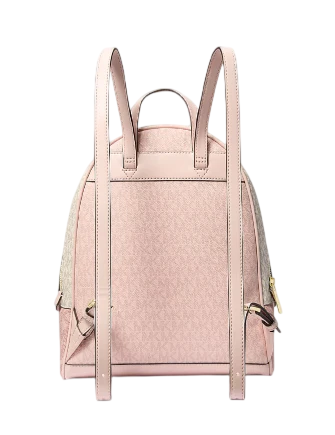 Michael Michael Kors Rhea Medium Color Block Signature Logo Backpack Blush Pink
