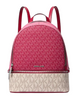 Michael Michael Kors Rhea Medium Color Block Signature Logo Backpack  Dark Raspberry 