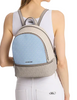 Michael Michael Kors Rhea Medium Color Block Signature Logo Backpack Light Sky 