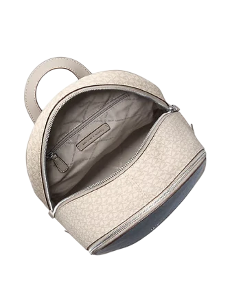 Michael Michael Kors Rhea Medium Color Block Signature Logo Backpack Light Sky 