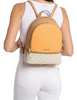 Michael Michael Kors Rhea Medium Color Block Signature Logo Backpack Pop Orange