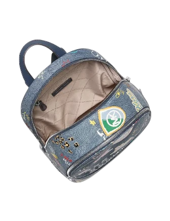Michael Michael Kors Rhea Medium Embellished Denim Backpack Washed Denim