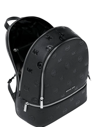 Michael Michael Kors Rhea Medium Logo Debossed Backpack Black