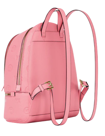 Michael Michael Kors Rhea Medium Logo Debossed Backpack Carnation