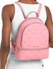 Michael Michael Kors Rhea Medium Logo Debossed Backpack Carnation