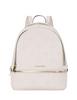 Michael Michael Kors Rhea Medium Logo Debossed Backpack Light Cream