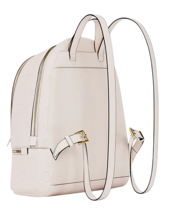 Michael Michael Kors Rhea Medium Logo Debossed Backpack Light Cream