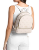 Michael Michael Kors Rhea Medium Logo Debossed Backpack Light Cream