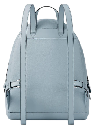 Michael Michael Kors Rhea Medium Logo Debossed Backpack Pale Ocean