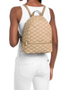 Michael Michael Kors Rhea Medium Logo Jacquard Denim Backpack Camel