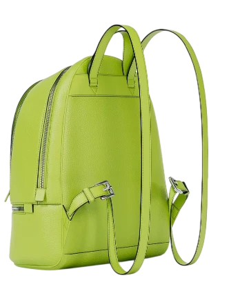 Michael Michael Kors Rhea Medium Pebbled Leather Backpack Lime