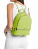 Michael Michael Kors Rhea Medium Pebbled Leather Backpack Lime